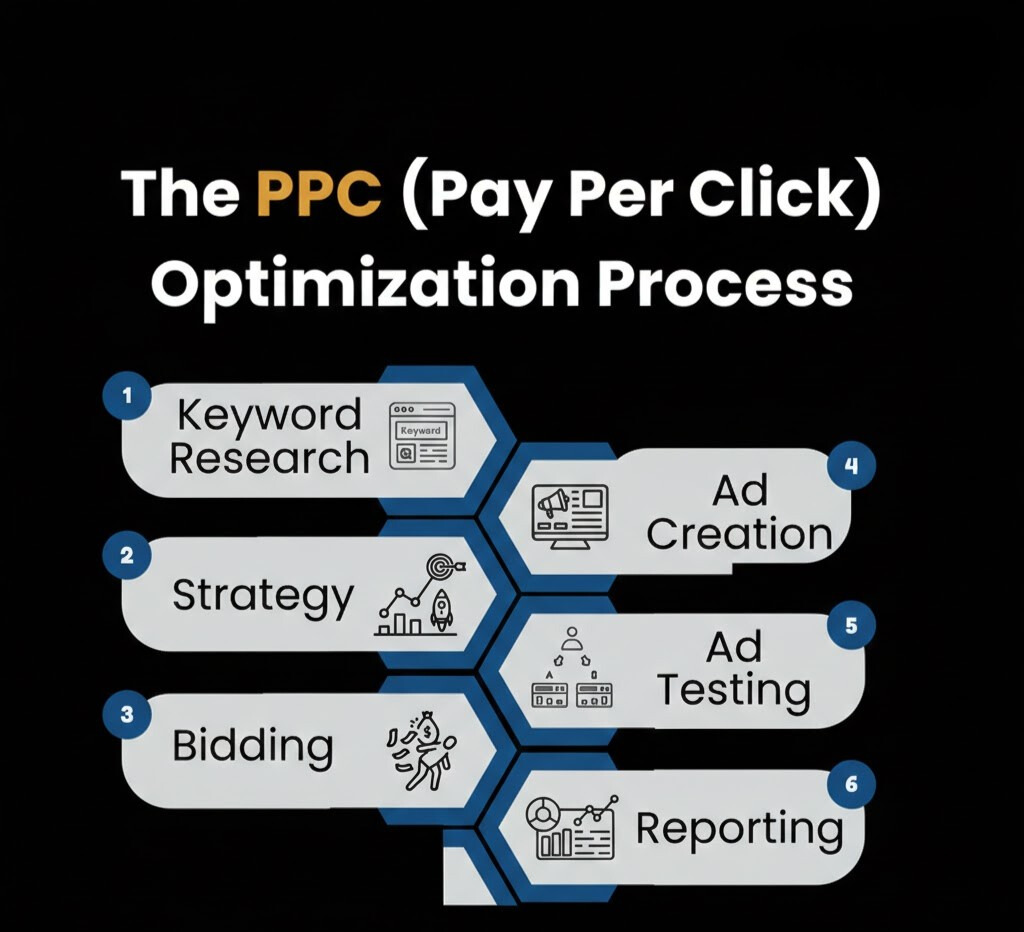 Pay-Per-Click (PPC) Management Services in Wagholi

Hyperlocal PPC advertising in Wagholi

PPC advertising for Wagholi businesses

PPC campaign management process

PPC for local businesses in Wagholi
Professional PPC Services in Wagholi for high-intent traffic and leads