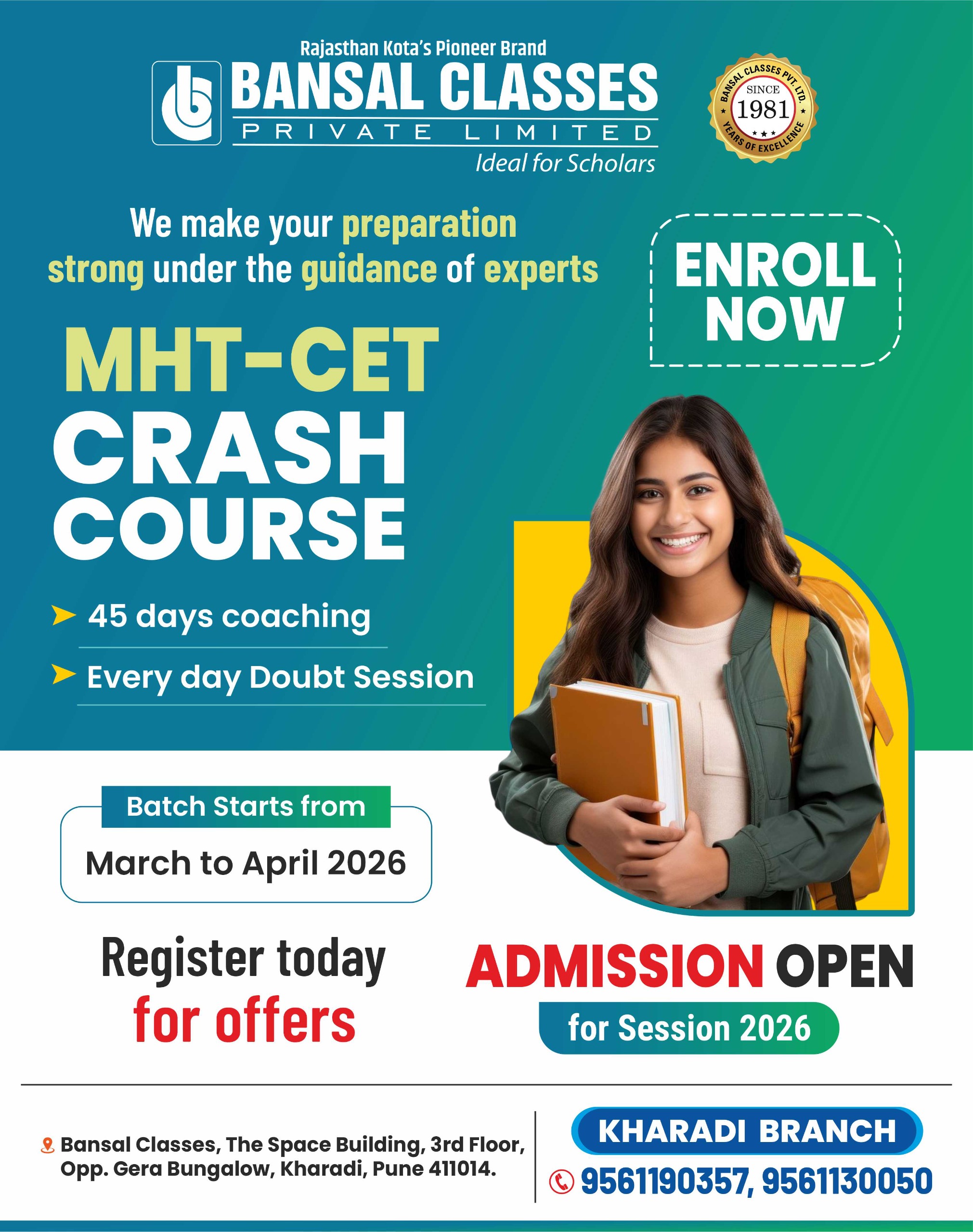IIT, JEE, NEET, MHT-CET Coaching Classes in Kharadi | Bansal Classes Kharadi